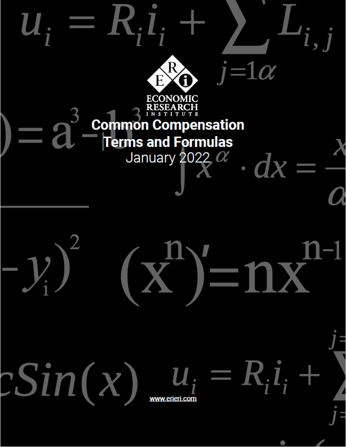 Common Compensation Terms and Formulas January 2022 ERI
